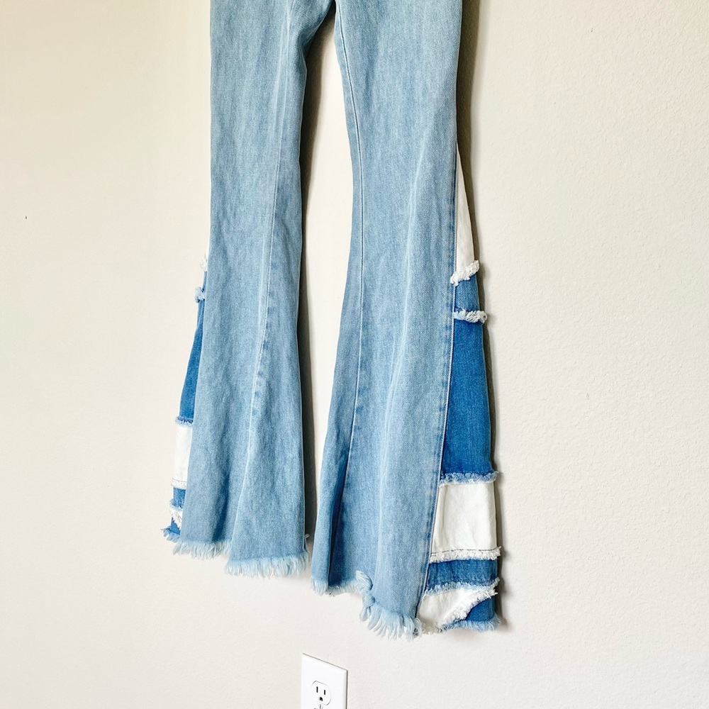 Show Me Your MuMu | Woodstock Patchwork Flare Jeans - Picture 7 of 16
